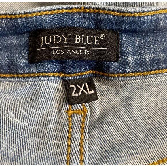 Judy Blue Color Block Denim Shorts Womens Size 2XL - Picture 7 of 9